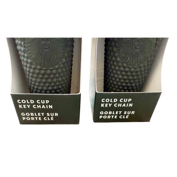 NWT STARBUCKS COFFEE 2022 Hunter Green Mini Studded Tumbler Cups Keychains - Picture 2 of 7